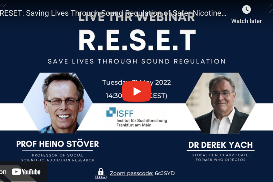 Video Screenshot of RESET and THR Webinar